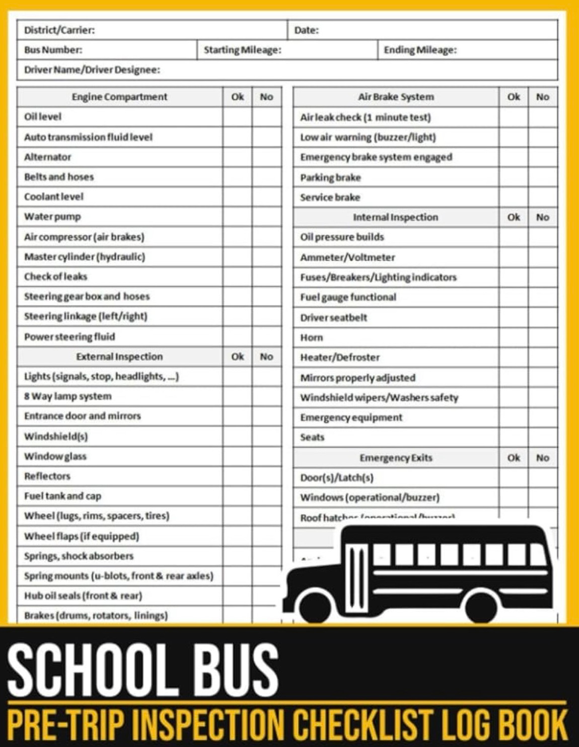Digital School Bus Pre-Trip Inspection System
